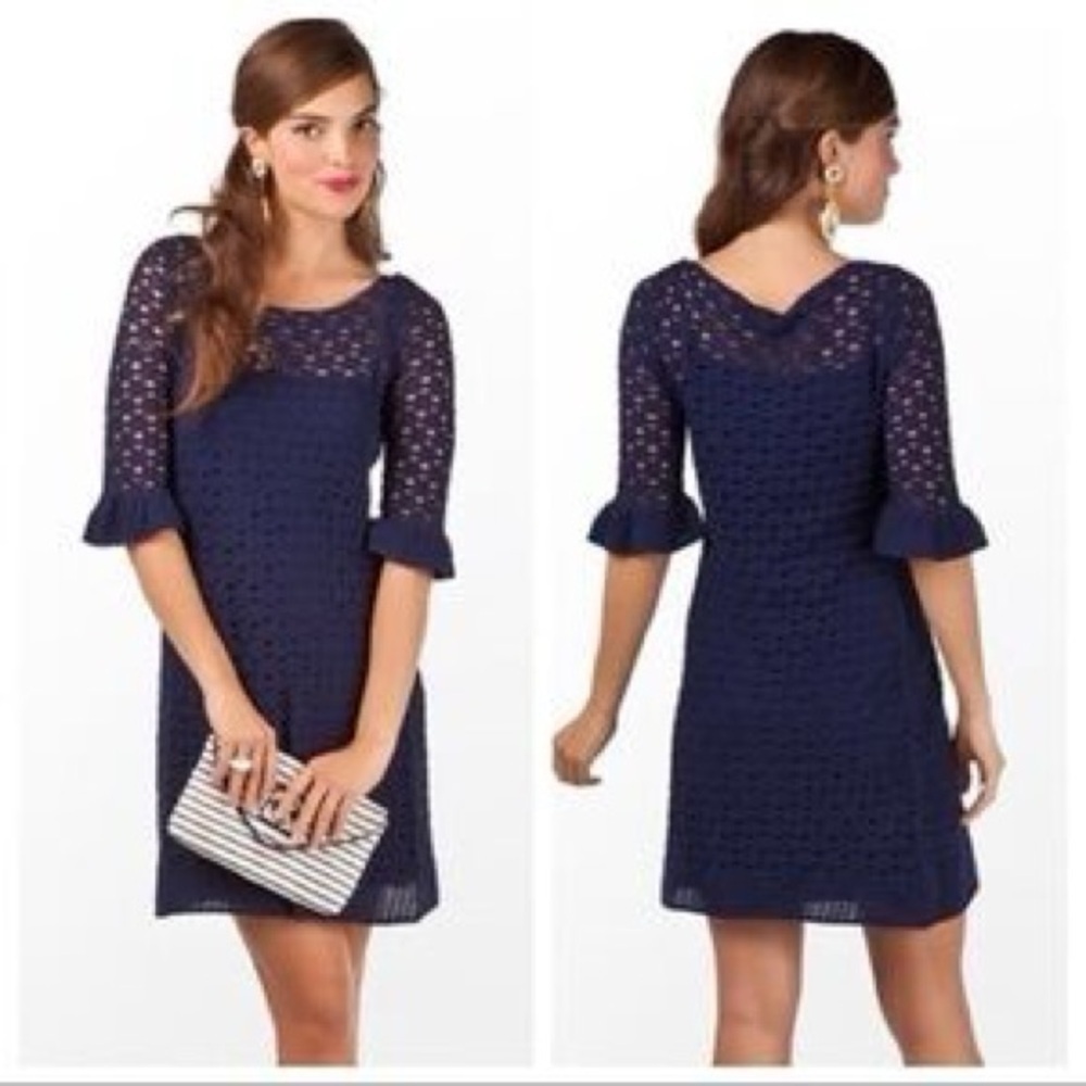 Lilly Pulitzer Shauna Tunic Crochet Shift Dress M